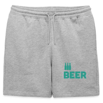 Amateurs de bière - Short de survêtement homme premium - gris chiné - Devant - AI Model Male 178 light (178cm)