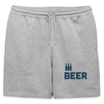 Amateurs de bière - Short de survêtement homme premium - gris chiné - Devant - AI Model Male 178 light (178cm)
