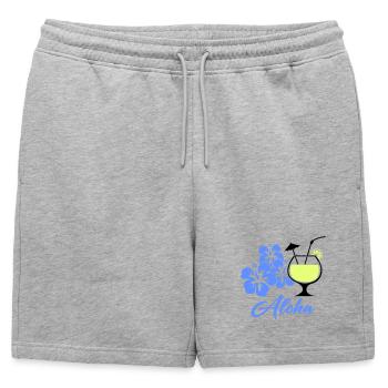 Boisson tropicale d’hibiscus à l’aloha - Short de survêtement homme premium - gris chiné - Devant - AI Model Male 178 light (178cm)