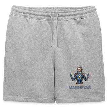 Faraday Magnetar in Armor - Mens' Premium Organic Sweatshorts - heather grey - Front - AI Model Male 178 light (178cm)