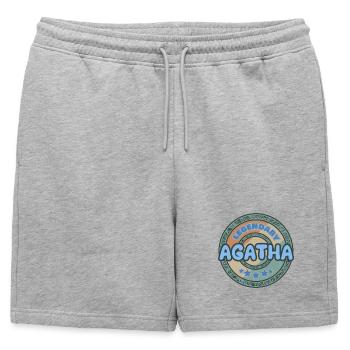 Agatha as a gift idea - Mens' Premium Organic Sweatshorts - heather grey - Front - AI Model Male 178 light (178cm)