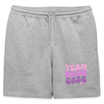 Team Bride 2026 - Mens' Premium Organic Sweatshorts - heather grey - Front - AI Model Male 178 light (178cm)