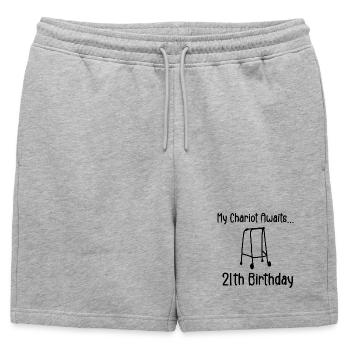 21th Birthday Party Funny 21 Years Old Birthday - Short de survêtement homme premium - gris chiné - Devant - AI Model Male 178 light (178cm)