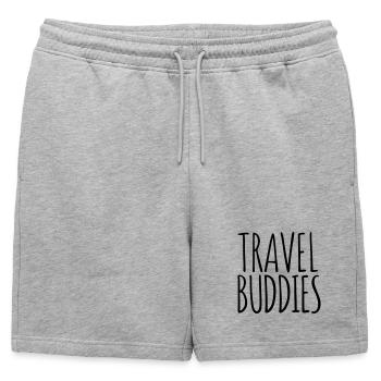 Compagnons de voyage - Short de survêtement homme premium - gris chiné - Devant - AI Model Male 178 light (178cm)