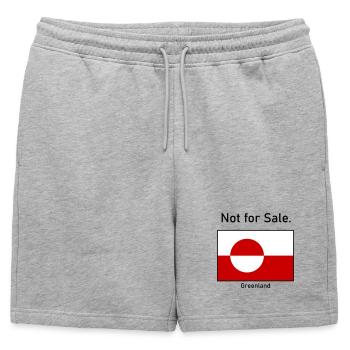 Not for Sale - Greenland Grönland Flagge Flag - Mens' Premium Organic Sweatshorts - heather grey - Front - AI Model Male 178 light (178cm)