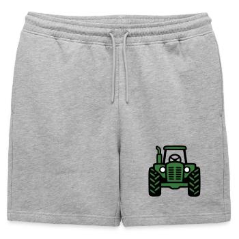 Logo de vue frontale du tracteur - Short de survêtement homme premium - gris chiné - Devant - AI Model Male 178 light (178cm)
