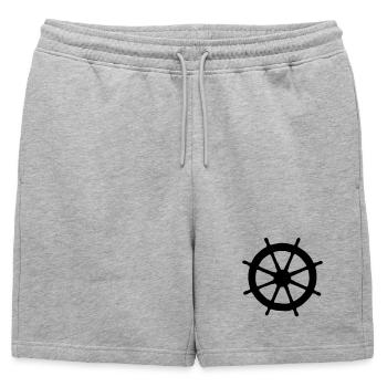 Steering Wheel (FR) - Short de survêtement homme premium - gris chiné - Devant - AI Model Male 178 light (178cm)