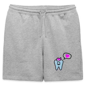 zahn punk zahnarzt dentist - Short de survêtement homme premium - gris chiné - Devant - AI Model Male 178 light (178cm)
