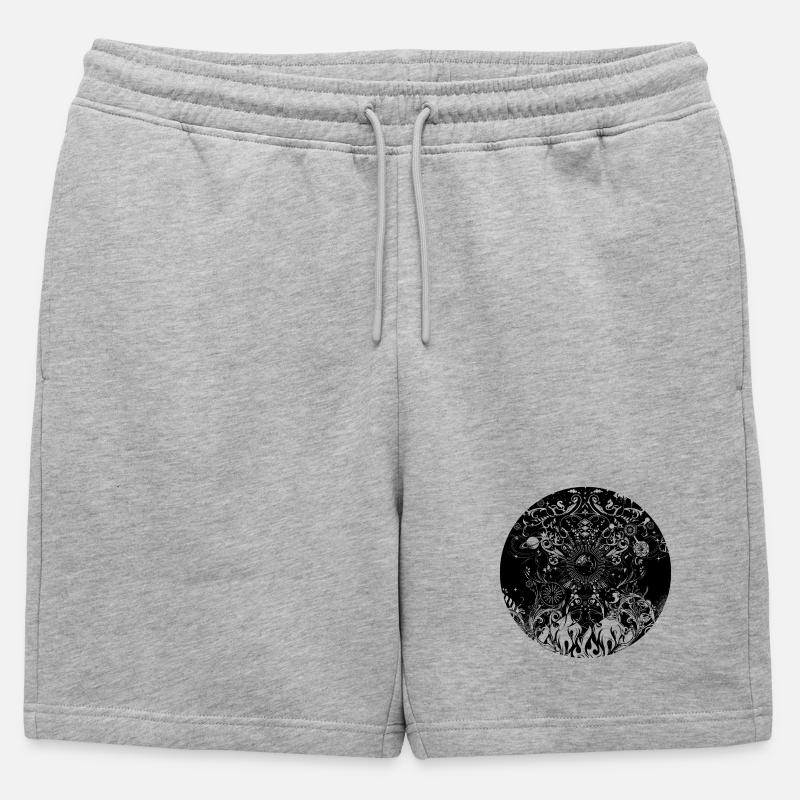 vier Elemente - Männer Premium Organic Sweatshorts - Grau meliert