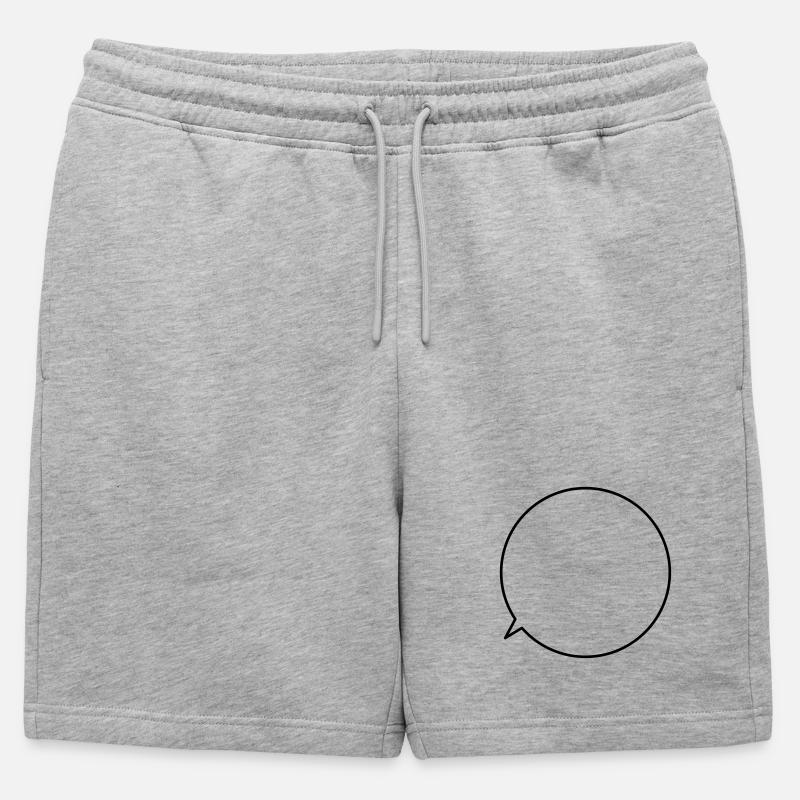 Speech bubble request text customizable - Mens' Premium Organic Sweatshorts - heather grey