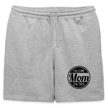 Fulltime Mom | Vollzeit Mutter - Short de survêtement homme premium - gris chiné - Devant - AI Model Male 178 light (178cm)