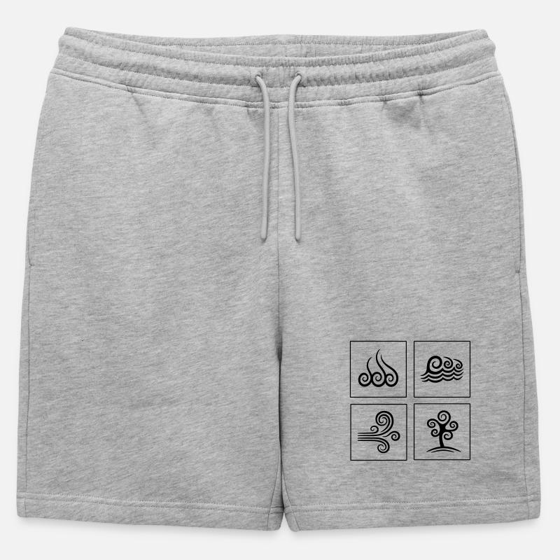 4 Elemente - Männer Premium Organic Sweatshorts - Grau meliert