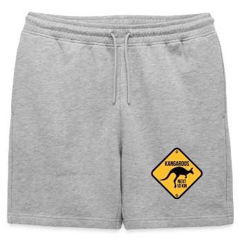 australie - australia - kangourou - Short de survêtement homme premium - gris chiné - Devant - AI Model Male 178 light (178cm)