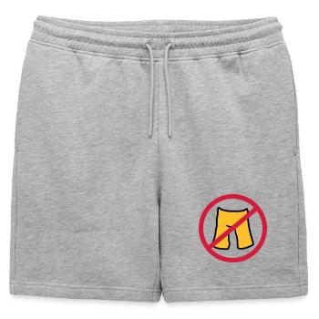 ne mettez pas de pantalon short court interdit bouclier z - Short de survêtement homme premium - gris chiné - Devant - AI Model Male 178 light (178cm)