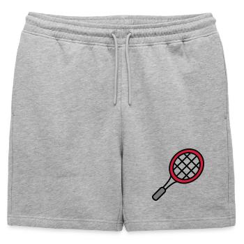 Raquette de tennis - Short de survêtement homme premium - gris chiné - Devant - AI Model Male 178 light (178cm)
