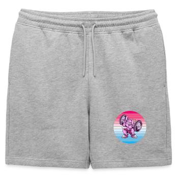 Conception de bodybuilder de lapin - Short de survêtement homme premium - gris chiné - Devant - AI Model Male 178 light (178cm)