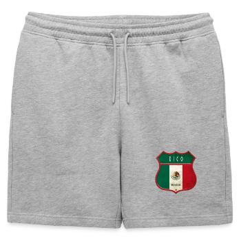 Design des armoiries de Xico Mexico - Short de survêtement homme premium - gris chiné - Devant - AI Model Male 178 light (178cm)