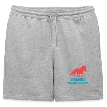 Chevaux islandais Poney Poney islandais Galopp Déclaration - Short de survêtement homme premium - gris chiné - Devant - AI Model Male 178 light (178cm)