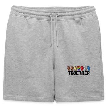 Fier LGBT Dire Fierté Gay Relation Gay - Short de survêtement homme premium - gris chiné - Devant - AI Model Male 178 light (178cm)