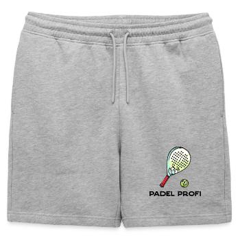 Déclaration du joueur de jeu de padel Balles de raquette de padel - Short de survêtement homme premium - gris chiné - Devant - AI Model Male 178 light (178cm)