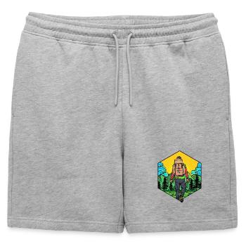 Randonnées Randonnées Alpinisme Randonnée en montagne - Short de survêtement homme premium - gris chiné - Devant - AI Model Male 178 light (178cm)