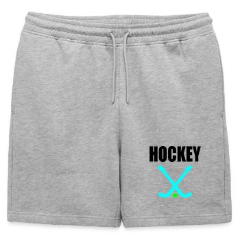 HOCKEY-BALLE - HOCKEY SUR GAZON - Short de survêtement homme premium - gris chiné - Devant - AI Model Male 178 light (178cm)