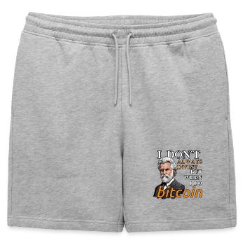 Graphique Bitcoin | Crypto Dicton | Crypto Merch - Short de survêtement homme premium - gris chiné - Devant - AI Model Male 178 light (178cm)