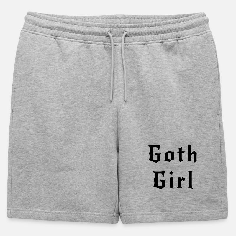 Gothic Mädchen schwarz - Männer Premium Organic Sweatshorts - Grau meliert