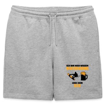 Sports nautiques Wakesurf Déclaration Wakeboard Surf - Short de survêtement homme premium - gris chiné - Devant - AI Model Male 178 light (178cm)