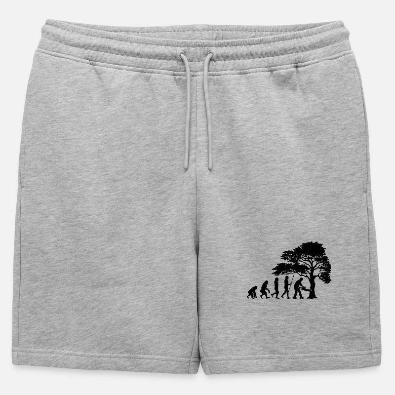 Lumberjack Tree Evolution sciure de bois - Short de survêtement homme premium - gris chiné