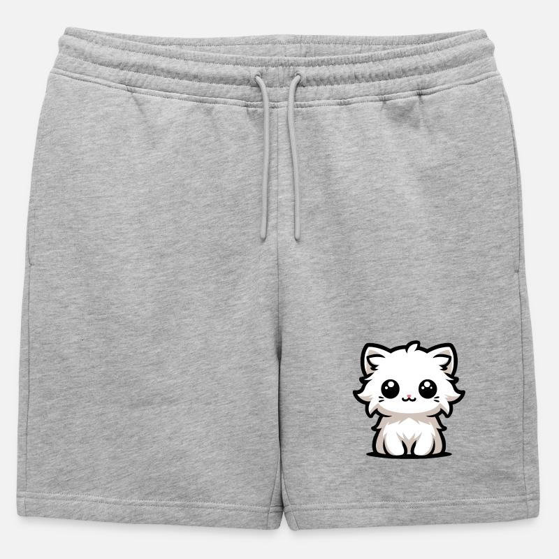 Das süßeste Kätzchen - Männer Premium Organic Sweatshorts - Grau meliert