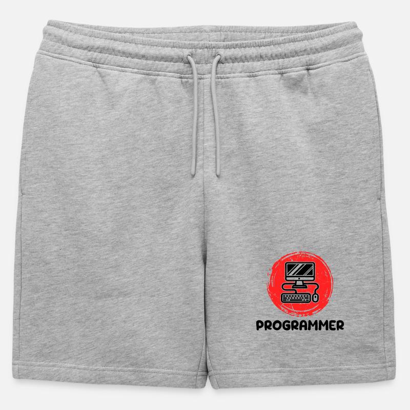 Computer Developer Programmierer Code Skripting - Männer Premium Organic Sweatshorts - Grau meliert
