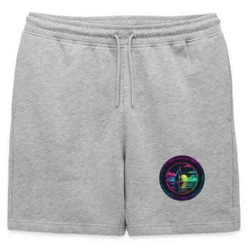 Neonsegler am Abendrot - Männer Premium Organic Sweatshorts - Grau meliert - Vorne - AI Model Male 178 light (178cm)