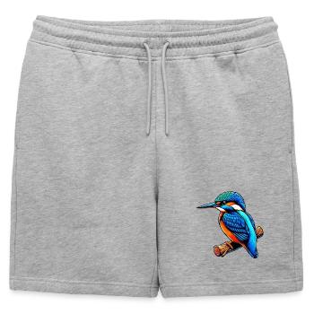 Martin-pêcheur - Short de survêtement homme premium - gris chiné - Devant - AI Model Male 178 light (178cm)