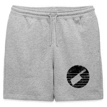 Croquis de couperet - Short de survêtement homme premium - gris chiné - Devant - AI Model Male 178 light (178cm)