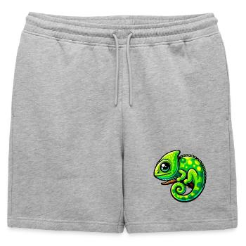 Caméléon - Short de survêtement homme premium - gris chiné - Devant - AI Model Male 178 light (178cm)