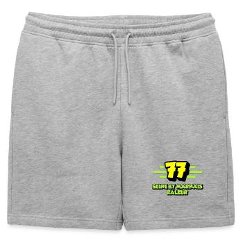 Complaining Seine and Marne - Mens' Premium Organic Sweatshorts - heather grey - Front - AI Model Male 178 light (178cm)
