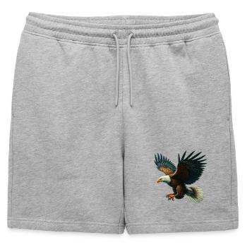 Aigle - Short de survêtement homme premium - gris chiné - Devant - AI Model Male 178 light (178cm)