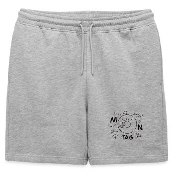 Monday Blues - Mens' Premium Organic Sweatshorts - heather grey - Front - AI Model Male 178 light (178cm)
