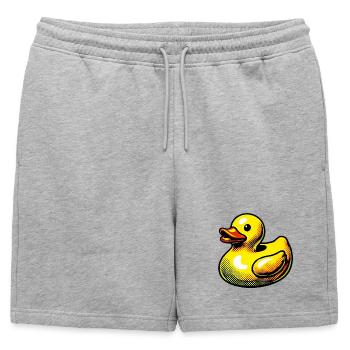 Caneton Canard Canard Canard - Short de survêtement homme premium - gris chiné - Devant - AI Model Male 178 light (178cm)