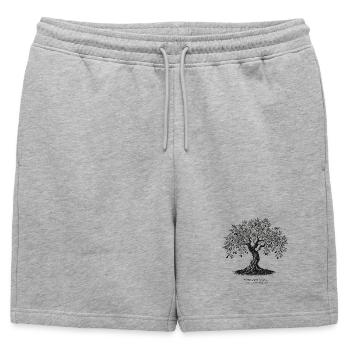 Olivier - Short de survêtement homme premium - gris chiné - Devant - AI Model Male 178 light (178cm)
