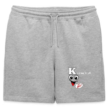 Carnaval , Le carnaval est génial , Chemise amusante de fête - Short de survêtement homme premium - gris chiné - Devant - AI Model Male 178 light (178cm)