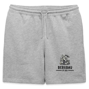 L’exploitation minière, c’est la vie - Short de survêtement homme premium - gris chiné - Devant - AI Model Male 178 light (178cm)