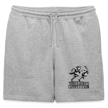 Concours Lièvre et Loup Concours Cadeau - Short de survêtement homme premium - gris chiné - Devant - AI Model Male 178 light (178cm)