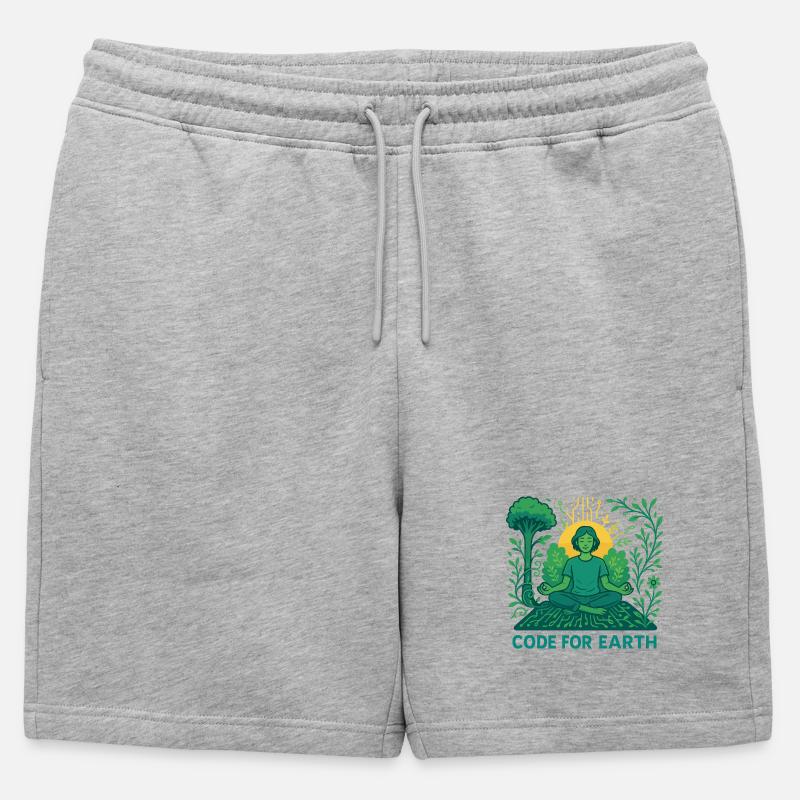Code for Earth - Männer Premium Organic Sweatshorts - Grau meliert