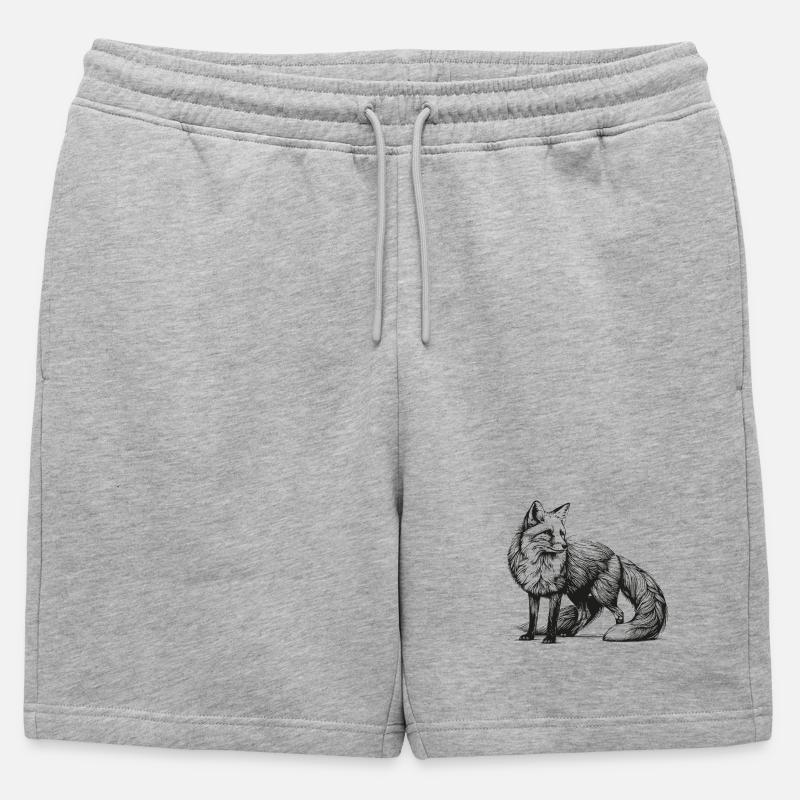 Fuchs – Waldläufer - Männer Premium Organic Sweatshorts - Grau meliert