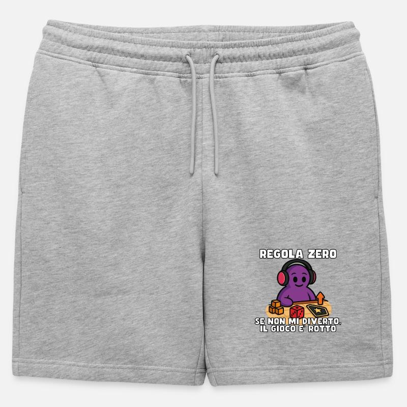 Regel Null: Spaß oder Trennung - Männer Premium Organic Sweatshorts - Grau meliert