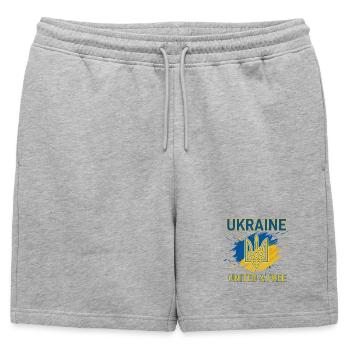 L’unité et la liberté de l’Ukraine - Short de survêtement homme premium - gris chiné - Devant - AI Model Male 178 light (178cm)