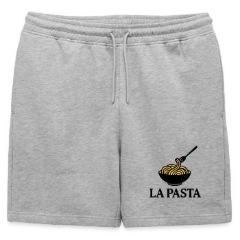La Pasta - Mens' Premium Organic Sweatshorts - heather grey - Front - AI Model Male 178 light (178cm)