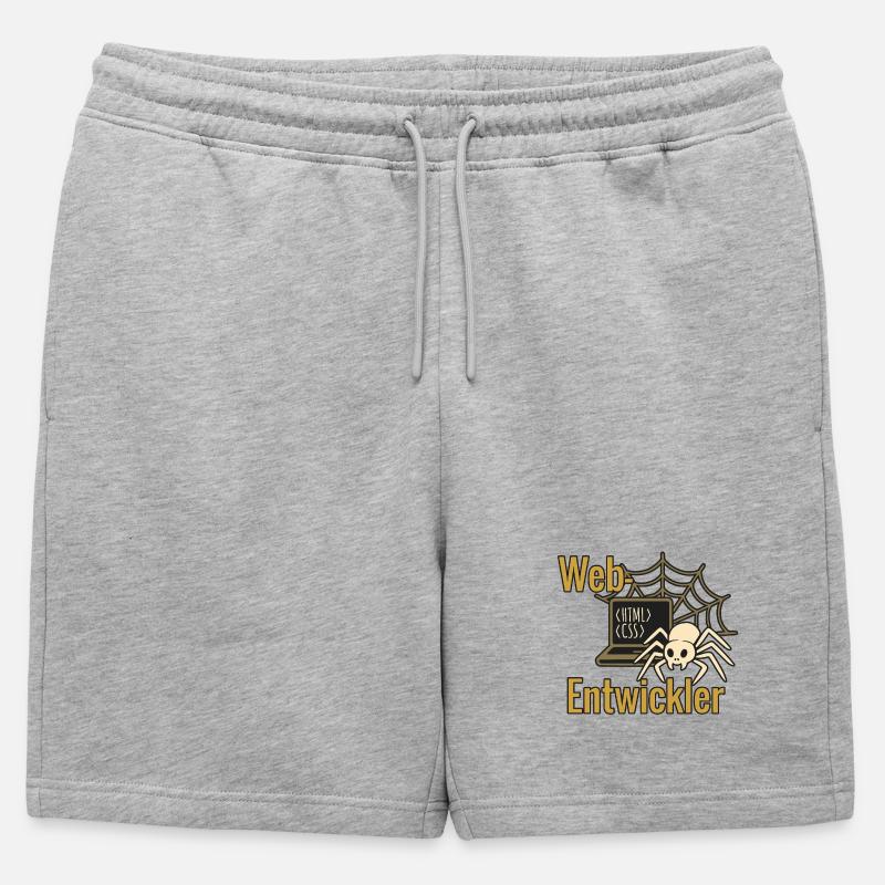 Web Developer - Halloween 2025 - Mens' Premium Organic Sweatshorts - heather grey
